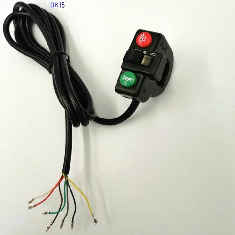 WUXING switch DK15 light+horn+turning light signal switch on/off combination switch electric scooter bike MTB tricycle parts ► Photo 1/6