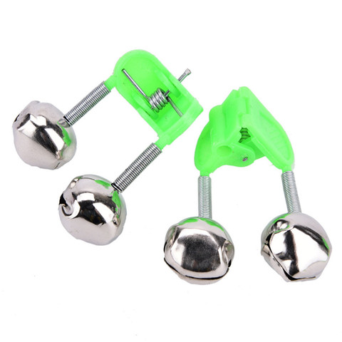 5Pcs/lot Bite Alarms Fishing Rod Bells Rod Clamp Tip Clip Bells Ring Green ABS Outdoor Metal Fishing Accessories Tool ► Photo 1/6