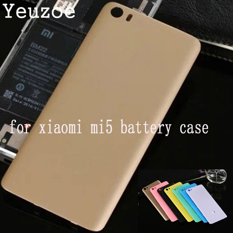 Fashion Plastic Battery Back Cover for xiaomi mi5 mi 5 M5 Back Battery housing cover replacement Parts  xiaomi 5 with logo ► Photo 1/6