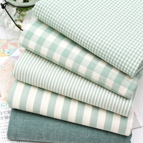 Linen Cotton Fabric Cloth For Patchwork Quilting Grid Fabrics DIY Bags Baby Clothing Dress Handmade Sewing Textile Materials ► Photo 1/5
