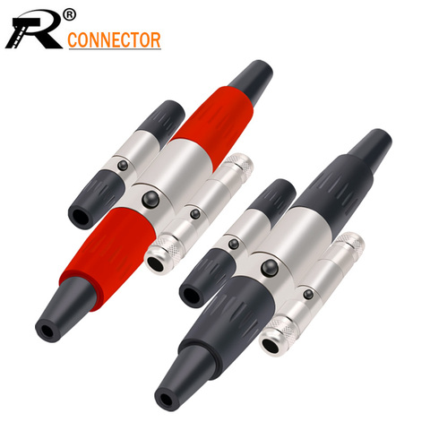 1set Mini XLR 3 4 5 Pin Male + Female Plug XLR Audio Microphone Connector MIC for Cable Soldering Straight Adapter ► Photo 1/6