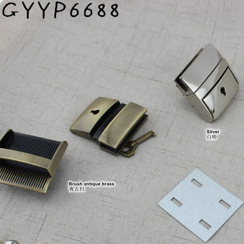 5sets polished gun black press locks has a key for men leather handbag briefcase bags sewing ► Photo 1/6
