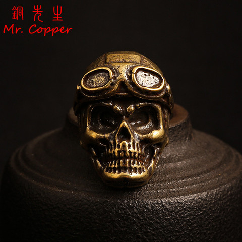 Punk Windproof Glasses Skull Head Leather Buckle Brass Screwback Rivet Button Vintage DIY Leather Belt Wallet Hardware Accessory ► Photo 1/6