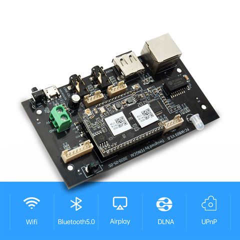 WB03 WiFi and Bluetooth 5.0 Audio Receive Module I2S Analog Output Board  With Spotify Airplay DLNA Radio to Multi-room Free APP ► Photo 1/6