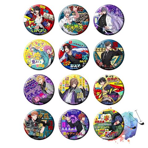 Division Rap Battle Hypnosis Mic Anime Badge Mr.Hard core 45 Rabbit Crazy M easy R Phantom GIGOLO DOPPO Metal Badge Brooch Pins ► Photo 1/2