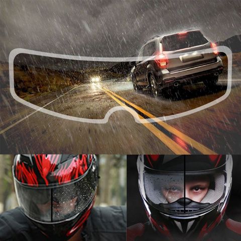 2022 New Universal Motorcycle Helmet Clear Rainproof Film Anti Rain Patch Screen for K3 K4 AX8 LS2 HJC MT Helmets ► Photo 1/6