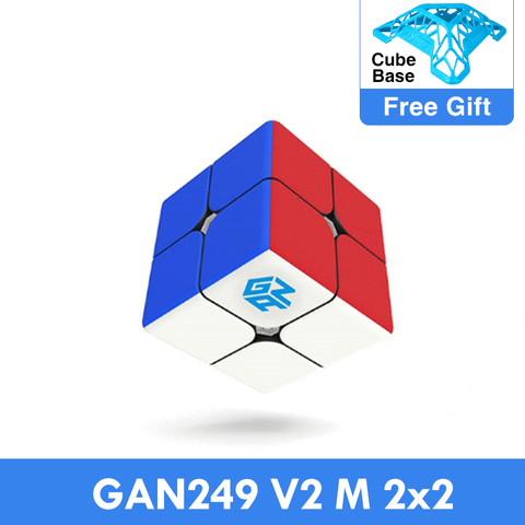 GAN249 V2 M 2x2x2 puzzle cube 2x2 Speed Magic Cube Puzzle V2 M Magnetic Professional cubo magico Twist Educational Toys for Kids ► Photo 1/6