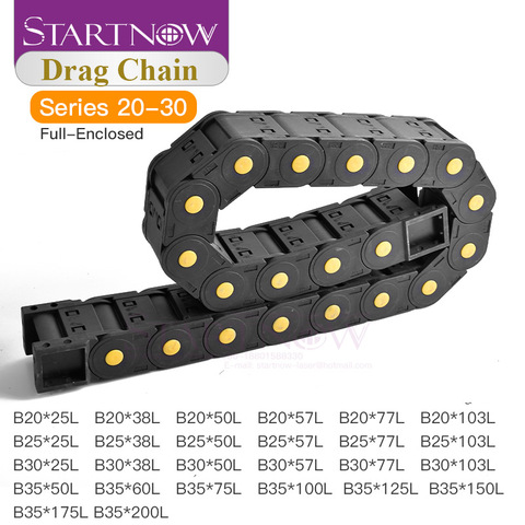 Startnow 20-35 Series Fully-Enclosed 20*38 25x57 30*50 35*150 Bending Radius 75-200 Drag Towline Cable Chain Transmission Chains ► Photo 1/6