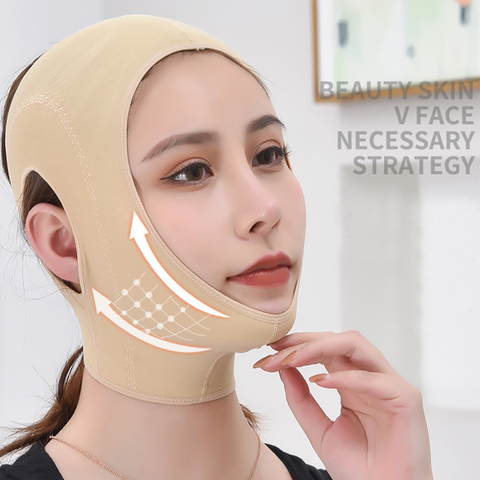 Face lift V Shaper Mask Facial Slimming Bandage Chin Cheek Lift Up Belt Anti Wrinkle Strap Beauty Neck Thin Lift Face Care Tools ► Photo 1/6
