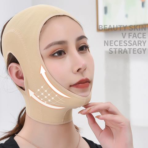 Cheap Face Slimming Bandage Breathable V-Line Face Shaper Women Cheek Lift  Up Double Chin Reduce Anti Wrinkle Facial Massager Strap Face Skin Care  Tools