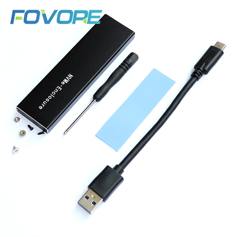 m.2 NVME USB 3.1 adapter case m.2 ssd nvme to usb adapter USB3.1 m2 enclosure for m2 2280 2260 2242 2230 SSD chip RTL9210 NEW ► Photo 1/6