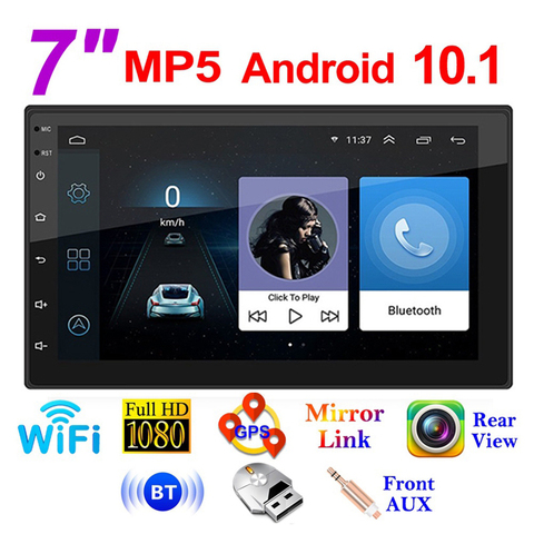 7 Inch Android 10.1 Car Radio Multimedia Video Player Wifi Gps Auto Stereo Double 2 Din Car Stereo USB Fm Radio ► Photo 1/6
