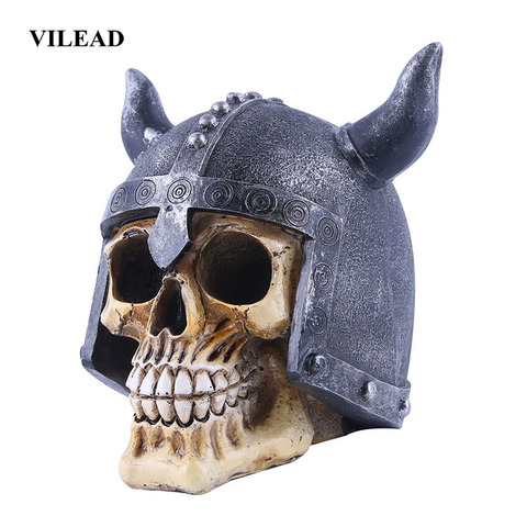 VILEAD 14cm Animal Skull Ornament Resin Crafts Halloween Decoration Movie Props  Birthday Gift Medical Statues Sculptures ► Photo 1/5