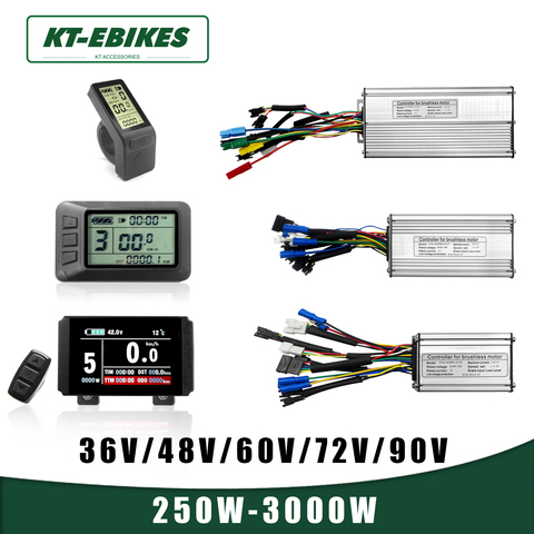 KT Ebike Motor Controller LCD led Display Kunteng 36V 48V Lcd3 lcd8h 880 LCD7 Electric Bicycle Bike Display Controller ► Photo 1/6