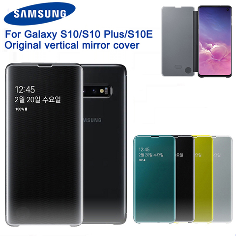 Original Vertical Mirror Clear View Phone Case For Samsung S10 X SM-G9730 S10+ S10 Plus SM-G9750 S10e S10 E SM-G9700 Phone Cover ► Photo 1/6