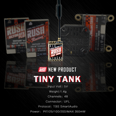 RUSH Tiny TANK Nano VTX 48CH 350mW TBS SmartAudio FPV Video Transmitter 5V Input for RC Drone FPV Racing Toothpick ► Photo 1/3