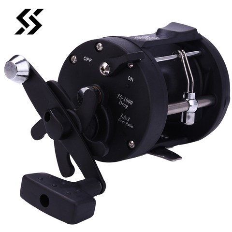 Sougayilang Saltwater Fishing Reels TSSD 3000L-4000L Trolling Drum Fishing Reel Saltwater Right Hand Black Sea Fish Reel ► Photo 1/6