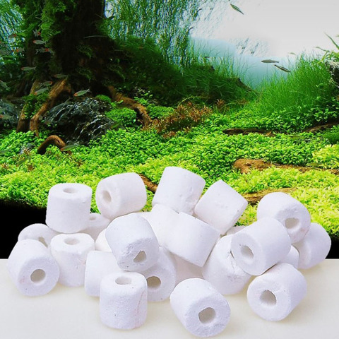 Aquarium Filter Ceramic ring for aquarium Glass Ring Biological ring Baterial House Fish tank Filter Media 100g ► Photo 1/5