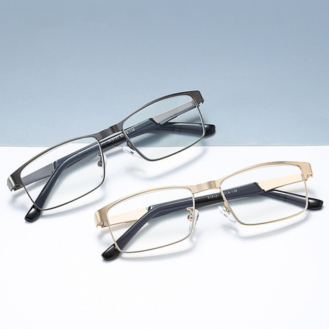 Fashion Stainless Steel Men Business Reading Glasses for Reader Mens Presbyopic Optical Glasses +1.0 1.5 2.0 2.5 3 3.5 4.0 ► Photo 1/6