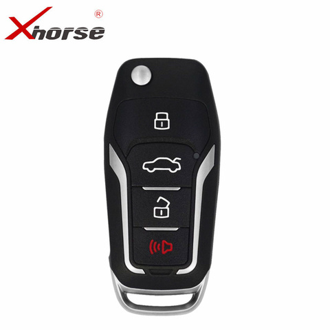 XHORSE XEFO01EN Super Remote Key For Ford Style Flip 4 Buttons Built-in Super Chip English Version  5pcs/lot ► Photo 1/5