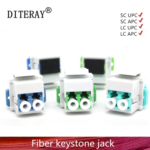 Snap Fitting Duplex LC SC  UPC APC  Connector Fiber Optic Keystone Jack  Adapter ► Photo 1/6