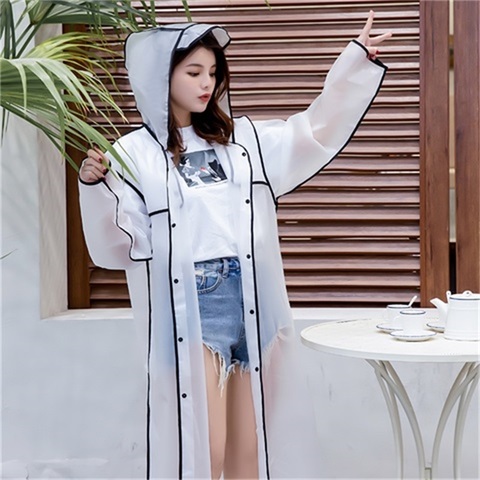 Man Raincoat Transparent Waterproof Ladies Rain Coat Women Windproof Single-person Rainwear Impermeable Environmental Travel ► Photo 1/6