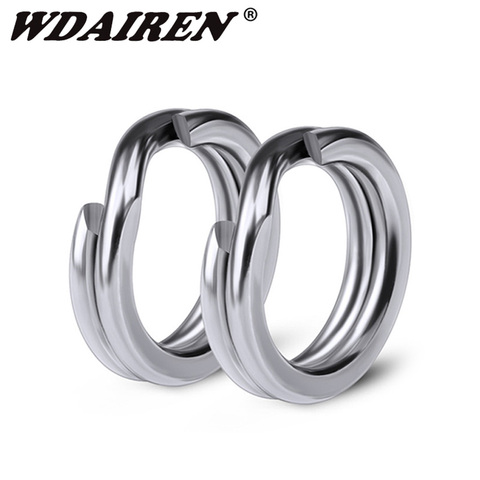 100pcs Fishing Rings Stainless Steel Split Rings High Quality Strengthen Solid Ring Lure Connecting Ring Fishing Accessories ► Photo 1/6