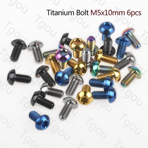 Tgou Titanium Bolt M5x10mm Torx T25 Screw for Disc Brake Rotors Mountain Bike 6pcs ► Photo 1/1