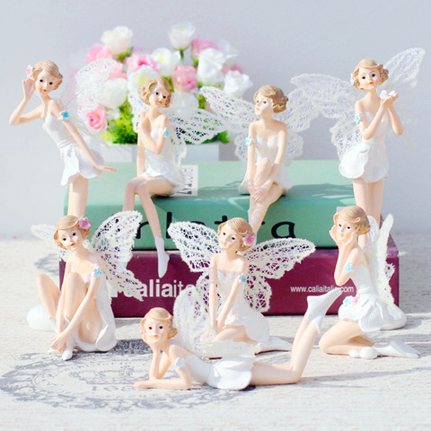 Lovely Fairies Elf Angels Decoration DIY Figurines Souvenirs Fairy Garden Wedding Home Decoration Gifts Car Cake Decor ► Photo 1/6