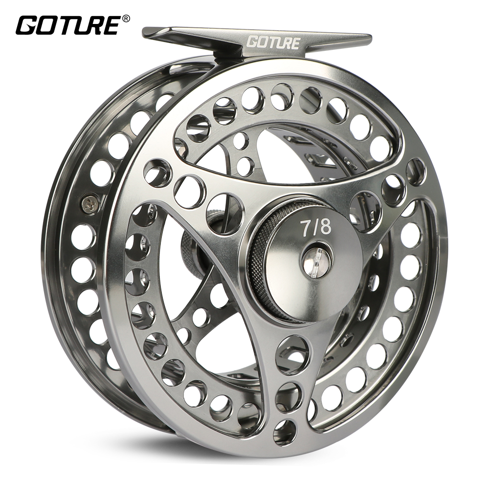 3/4 5/6 7/8 9/10WT Fly Reel CNC Machined Aluminum Silver Fly Fishing Reel