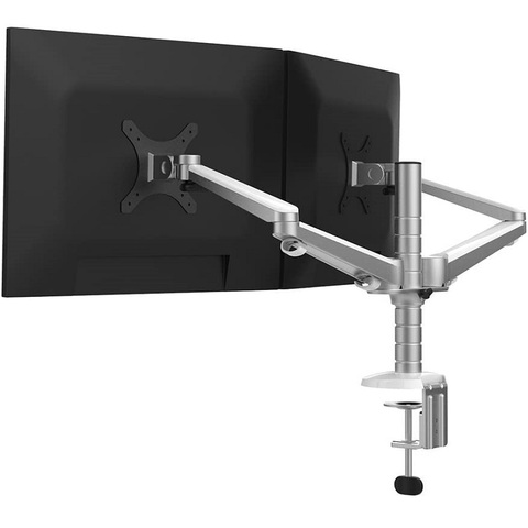 OA-4S Adjustable Aluminium Dual Twin LCD Desk Mount Monitor Arm TV Stand Bracket with Tilt & Swivel for 10