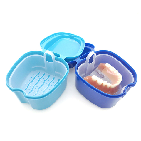 2 Colors Braces False Tooth Storage Box Special Care Box With Filter Mesh Denture Care Portable Empty Storage Case Container ► Photo 1/6