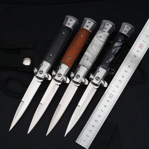 MANCROZ Version Italian AKC Godfather Stiletto Mafia Portable Folding Blade Knife Pocket Knives Outdoor Camping EDC TOOL ► Photo 1/6