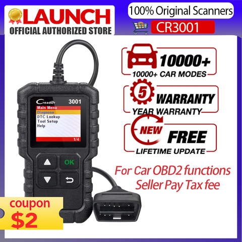 LAUNCH X431 CR3001 OBD2 Scanner Support Full OBD II/EOBD Launch Creader 3001 Auto Scanner diagnostic PK CR319 ELM327 V1.5 v2.1 ► Photo 1/6