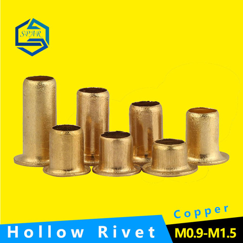 M4 Brass Tubular Rivets Vias Rivet Nuts Through Hole Rivets Hollow Grommets