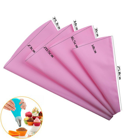 1pcs Pink Confectionery Bag Silicone Icing Piping Cream Pastry Bag Nozzle DIY Cake Decorating Baking Decorating Tools ► Photo 1/6
