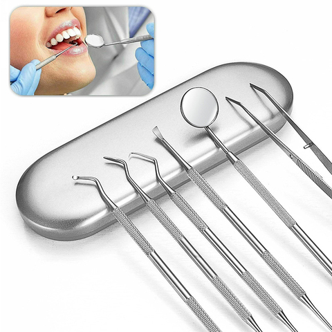 Dental Mirror Sickle Tartar Scaler Teeth Pick Spatula Dental Laboratory Equipment Dentist Gift Oral Care Tooth Cleaning Tools ► Photo 1/5
