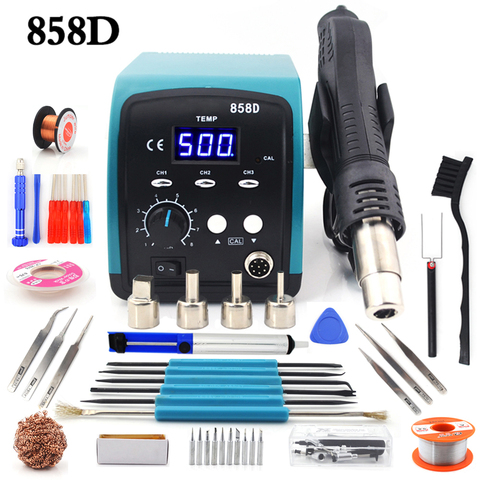 750W 858D hot air gun LED digital display BGA rework soldering station power-off function SMT SMD desoldering station 220V/110V ► Photo 1/6