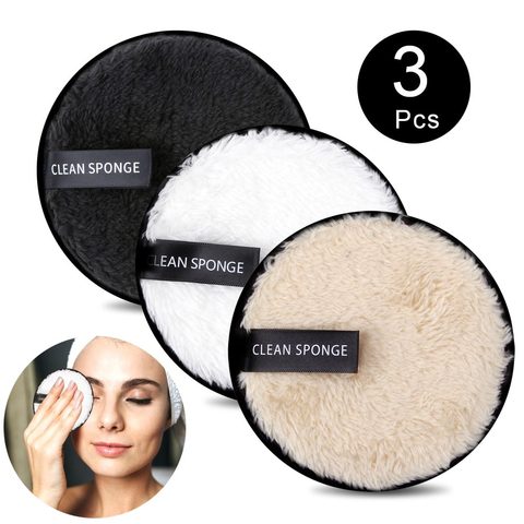 1/3Pcs Makeup Remover Pads Microfiber Reusable Face Towel Make-up Wipes Cloth Washable Cotton Pads Skin Care Cleansing Puff ► Photo 1/6