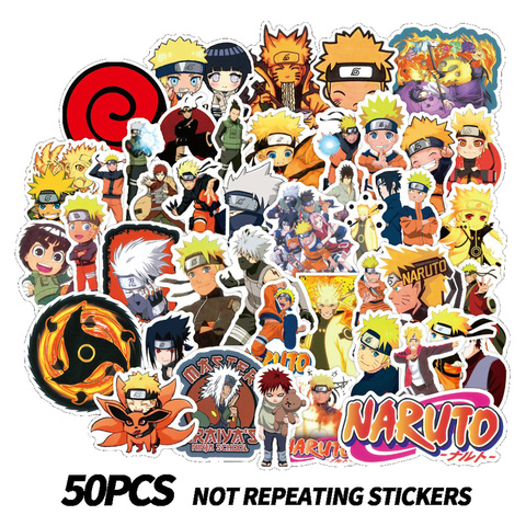 10/50/100pcs Anime Naruto Stickers for Laptop Graffiti Suitcase