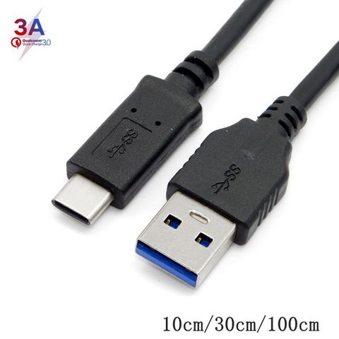 10cm 1m 3A USB 3.0 Type C Short Cable USBC Data Charging Cord Type-c Cable For Samsung Note 9 8 S9 One plus 6 5t 5 USB-C Charger ► Photo 1/3