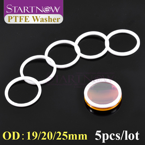 5pcs/lot PTFE Washer 19 19.05 20 25 25.4 Gasket Anti-slip For Protect Laser Focus Lens Mirrors CO2 Laser Cutting Machine ► Photo 1/6