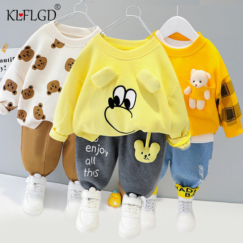 Children's clothing baby long sleeve two piece set 1-4 year old girl spring and autumn new cartoon leisure sports suit ► Photo 1/6