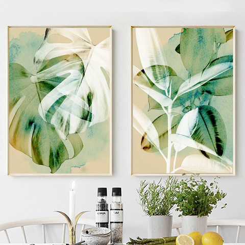 Green Plant Leaves 5d diy diamond painting mosaic needlework full drill diamond embroidery living room decor nordic art ► Photo 1/6