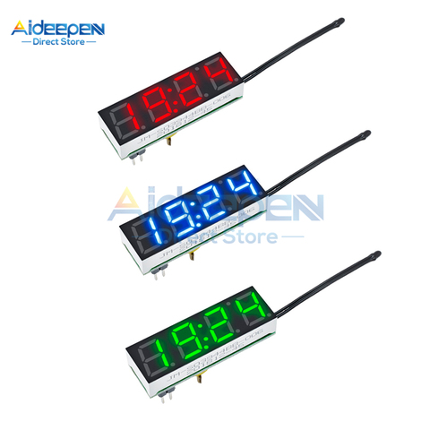 DC 5V-30V 3 In 1 LED DS3231 DS3231SN Digital Clock Temperature Voltage Module Time Thermometer Voltmeter Board Red/Blue/Green ► Photo 1/6