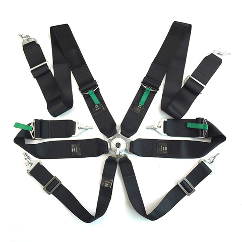 Universal 6 Point Racing Car Seat Belt Harness with Camlock Quick Release 3