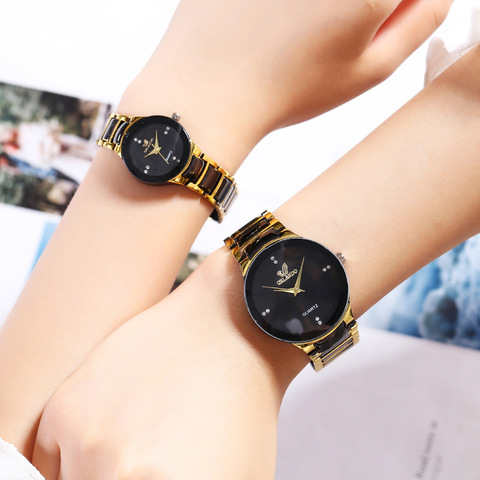 Couple watches Men Luxury Famous Brand Lover's Watch Women Casual Stainless Steel Watches For Women Relogio Feminino For Gifts ► Photo 1/6