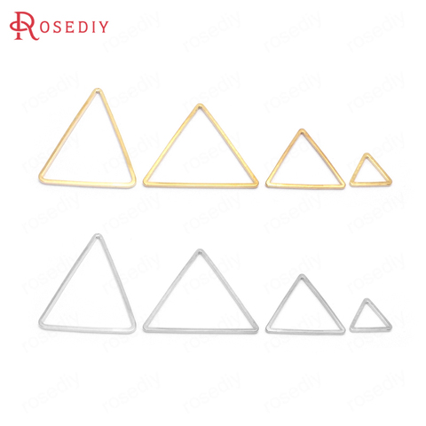 50PCS 9/15/17/20/24/29/20x25MM Brass Triangle Shape Closed Rings Connect Rings Diy Jewelry Findings Accessories wholesale ► Photo 1/6