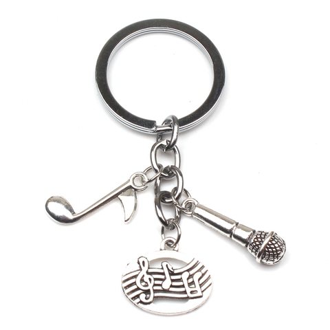 New Music Teacher Keychain Music Key Ring Pianist Gift Music Microphone Notes Handmade Guitar Jewelry Do Your Favorite Souvenirs ► Photo 1/4