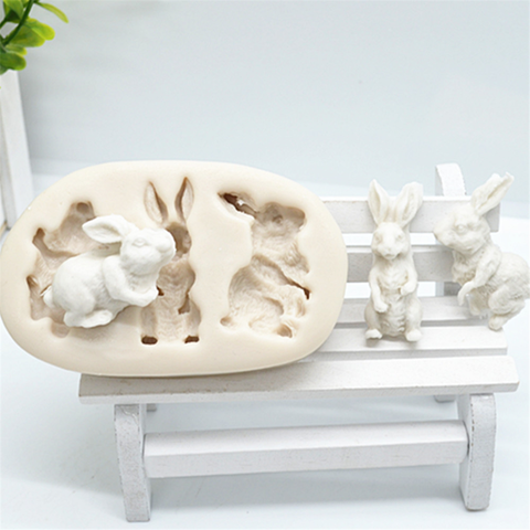 Luyou 1pcs Rabbit Silicone Cake Resin Molds 3D Cake Decorating Tools Pastry Kitchen Baking Accessories FM1616 ► Photo 1/5